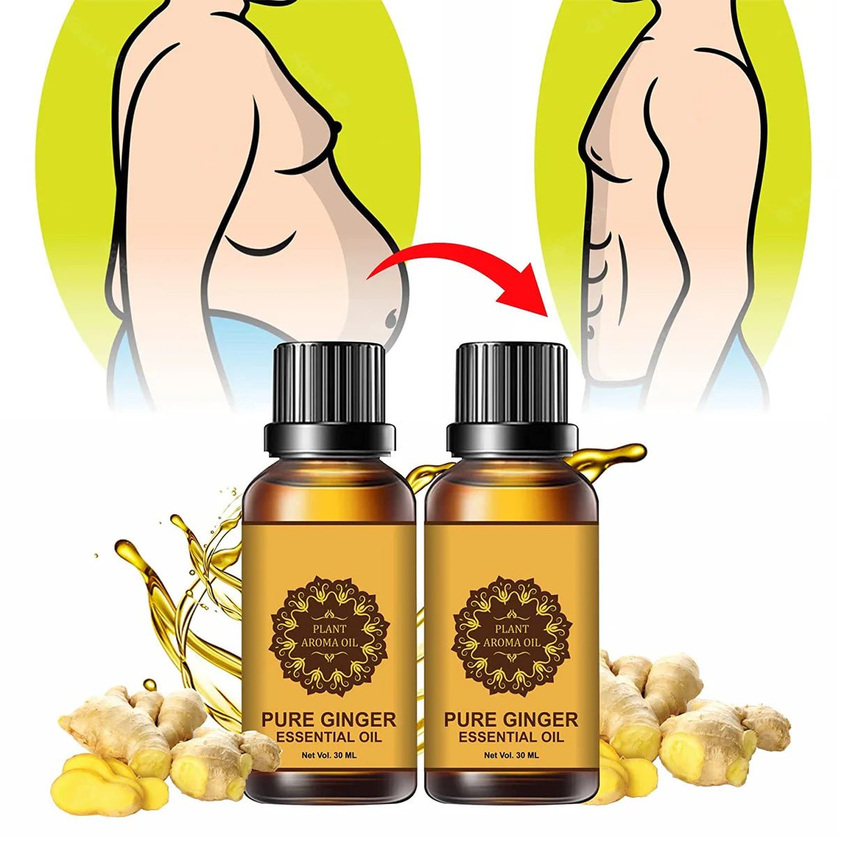 Natural Belly Drainage Ginger Oil - 2